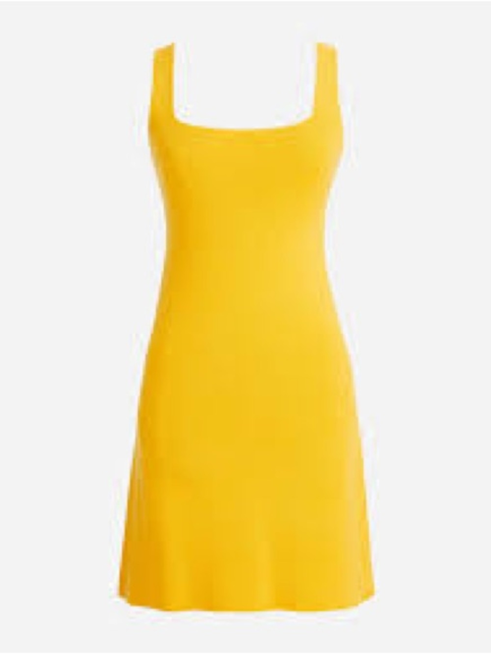 J. Crew Sunny Yellow Square-Neck Sleeveless Mini Dress